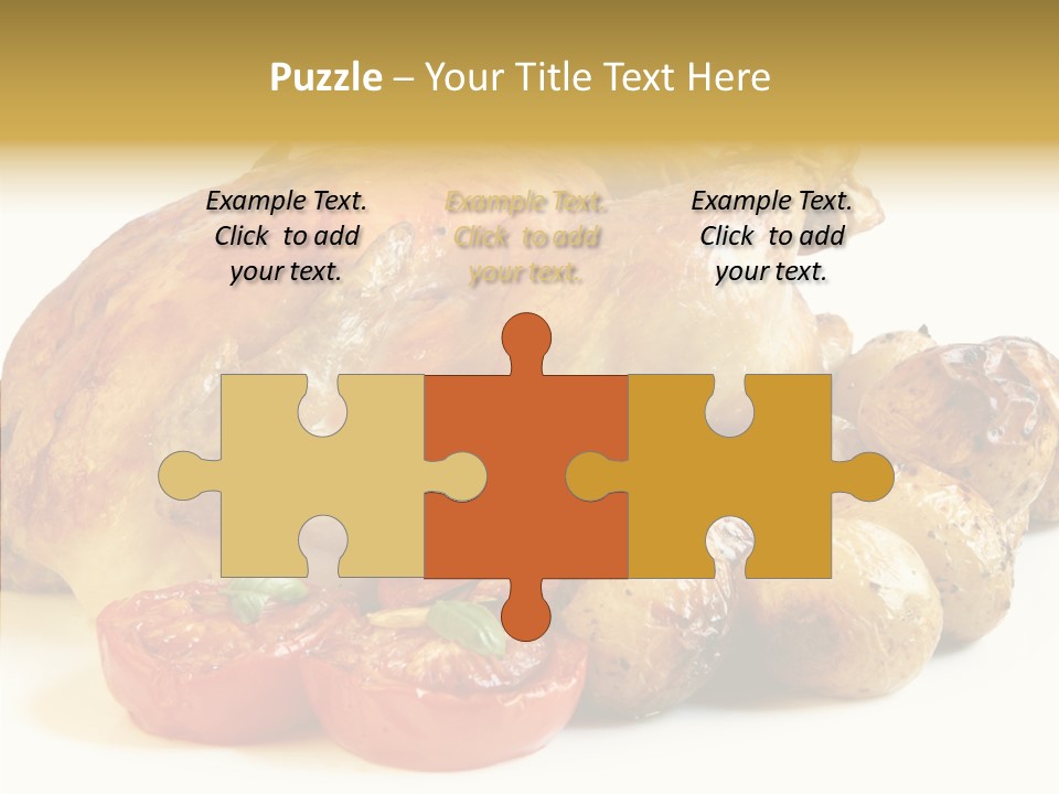 Meat Isolated Basil PowerPoint Template