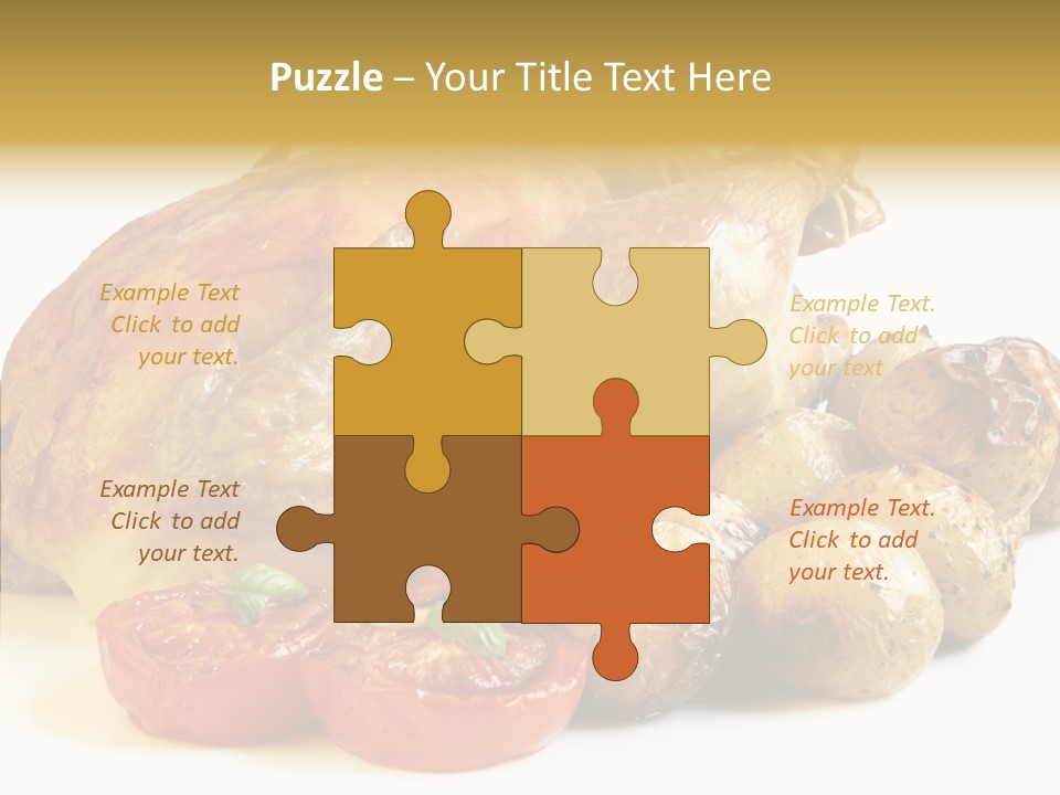 Meat Isolated Basil PowerPoint Template