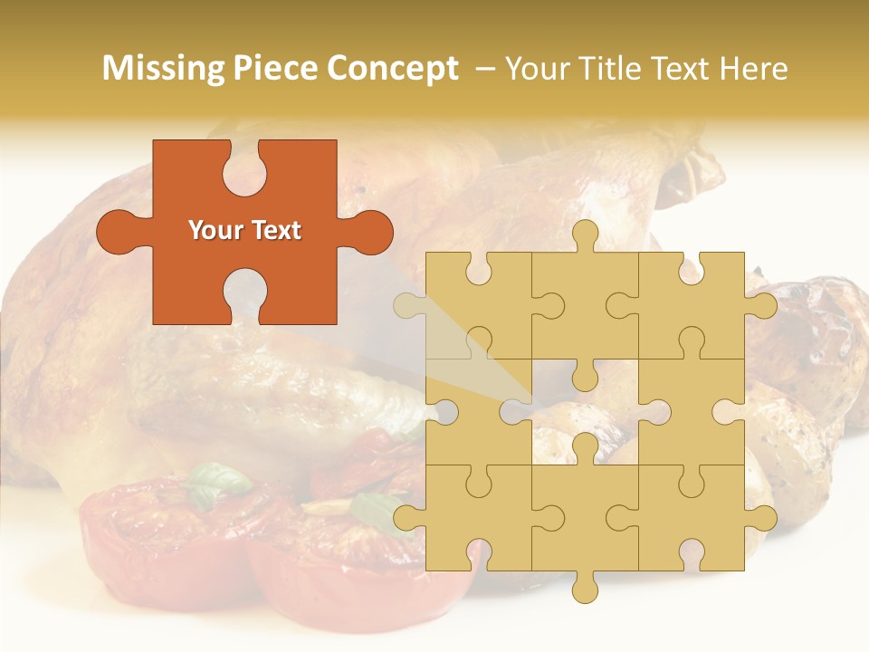 Meat Isolated Basil PowerPoint Template