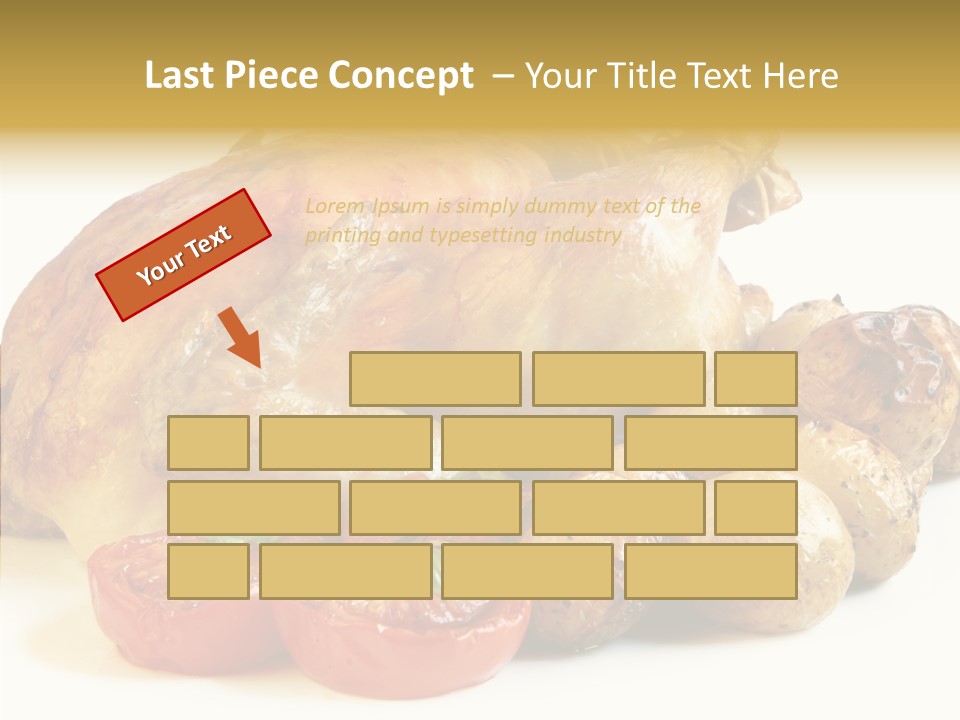 Meat Isolated Basil PowerPoint Template