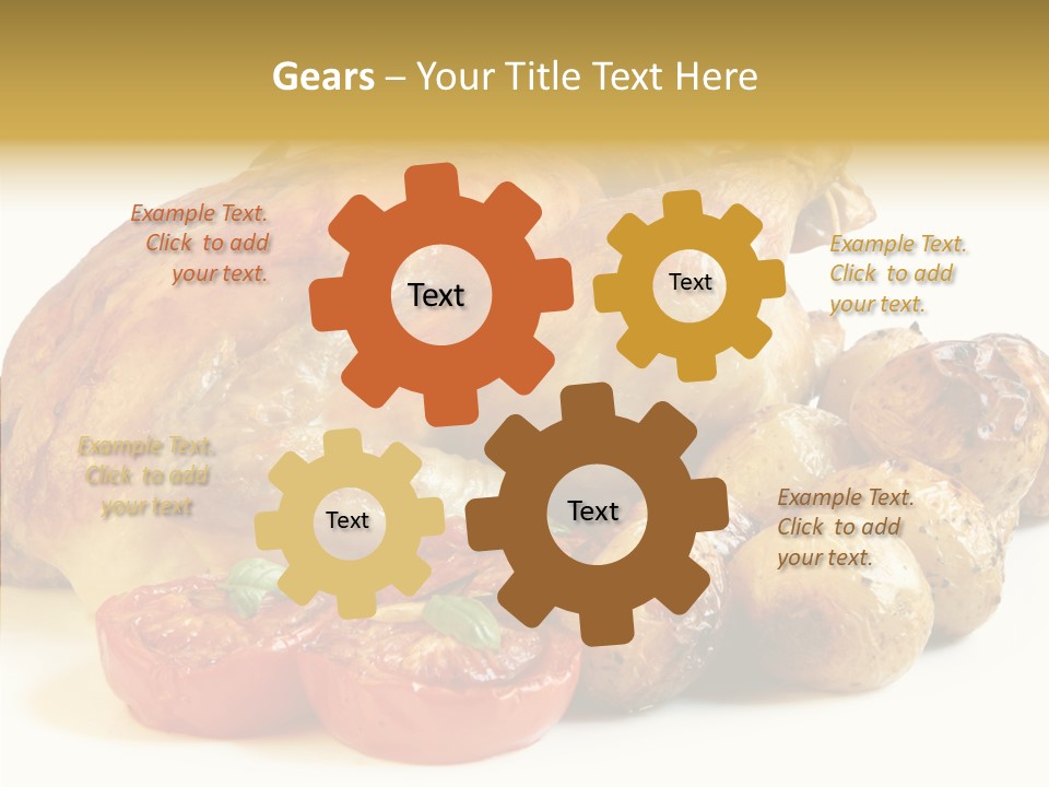 Meat Isolated Basil PowerPoint Template