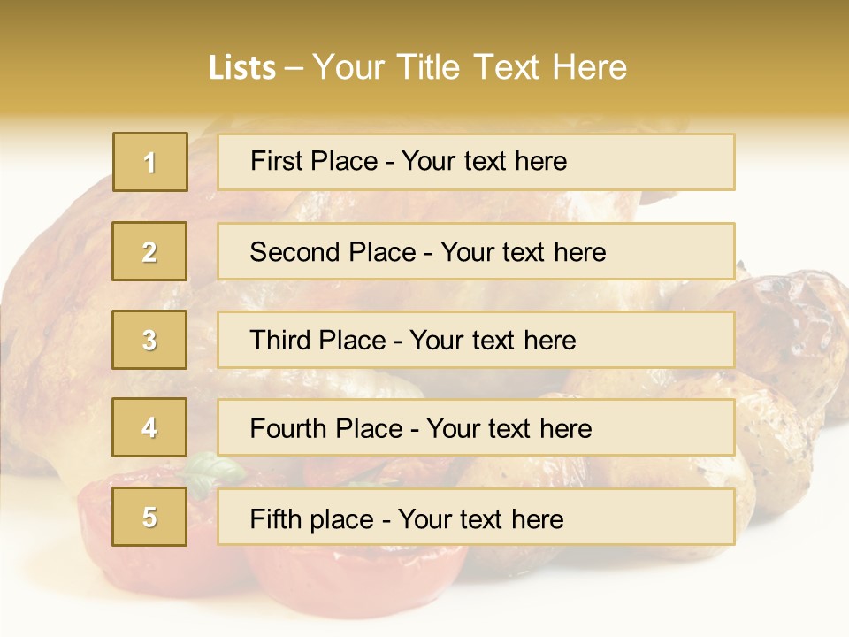 Meat Isolated Basil PowerPoint Template