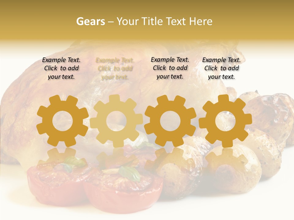 Meat Isolated Basil PowerPoint Template