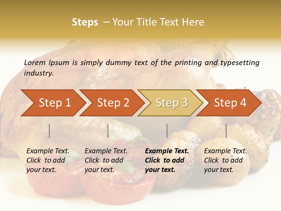 Meat Isolated Basil PowerPoint Template