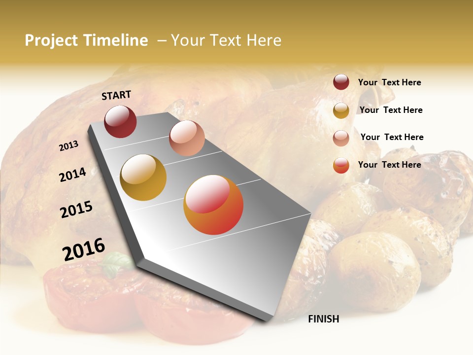 Meat Isolated Basil PowerPoint Template