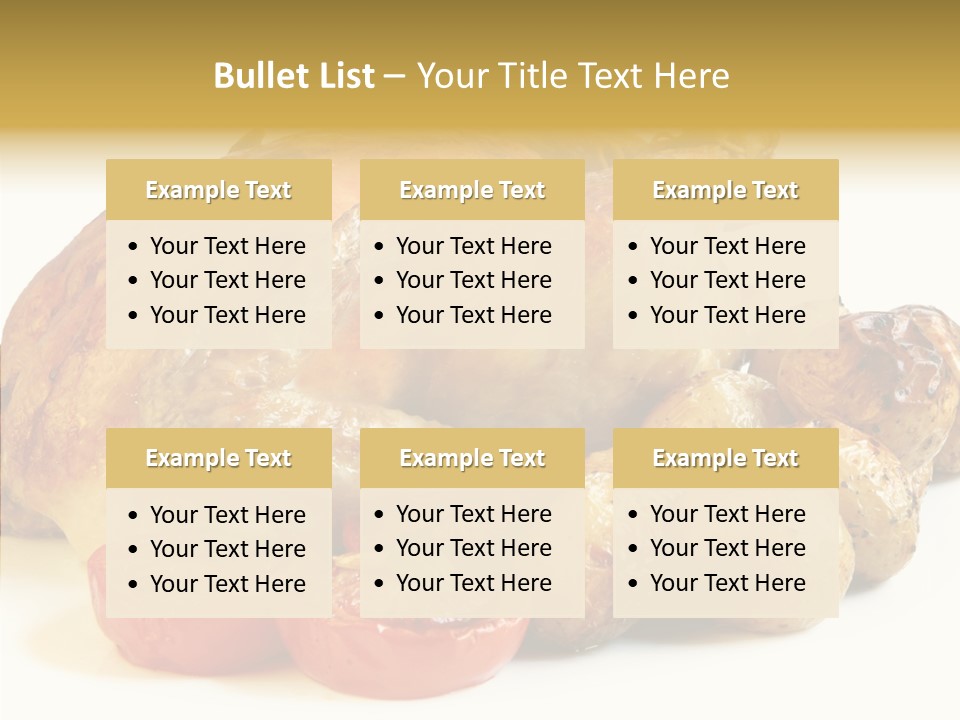 Meat Isolated Basil PowerPoint Template