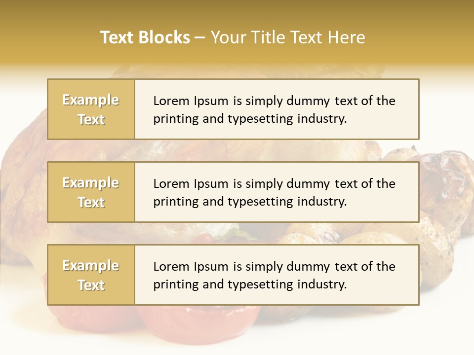 Meat Isolated Basil PowerPoint Template
