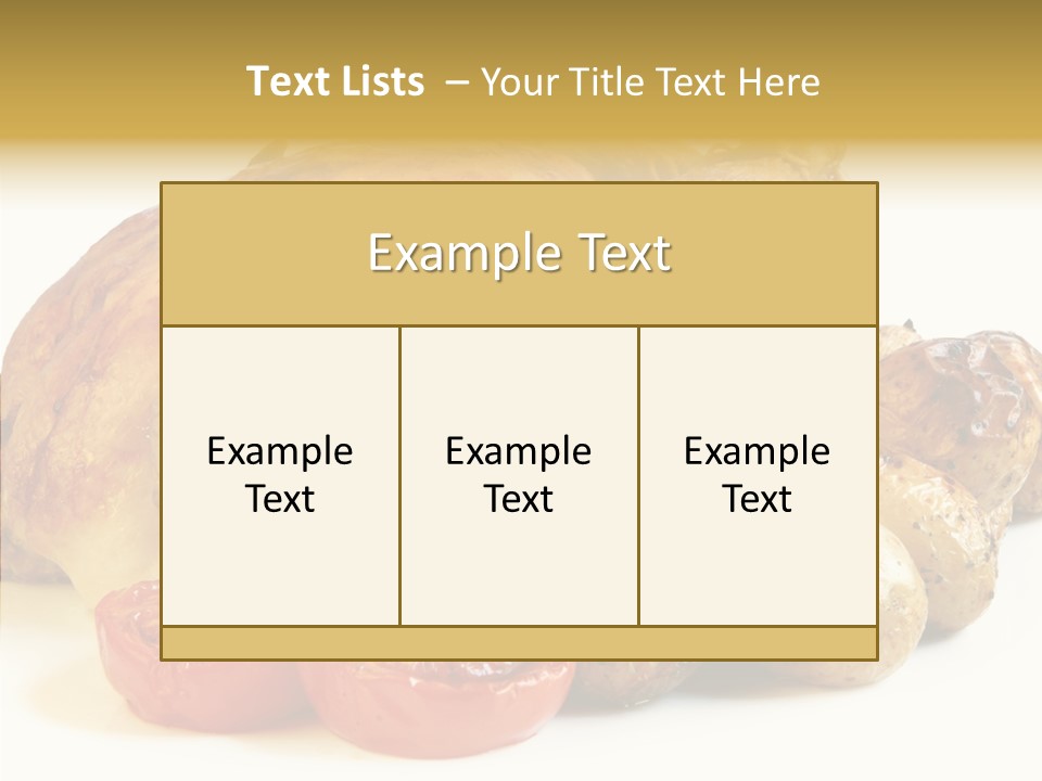 Meat Isolated Basil PowerPoint Template