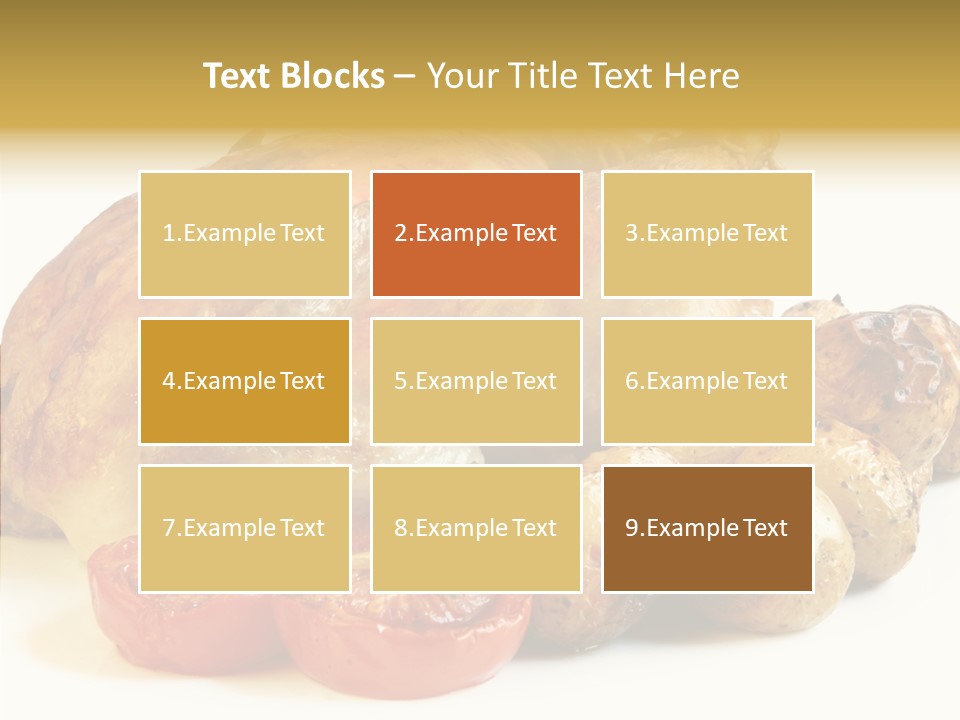 Meat Isolated Basil PowerPoint Template