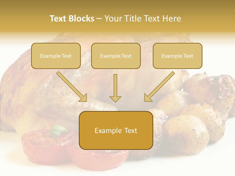 Meat Isolated Basil PowerPoint Template