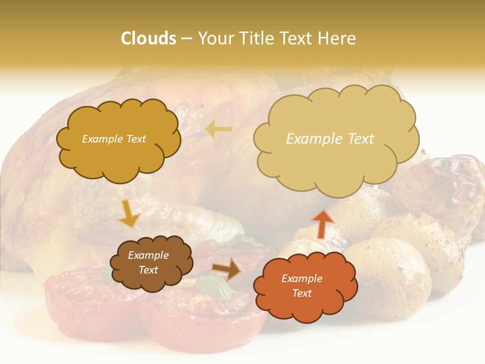 Meat Isolated Basil PowerPoint Template