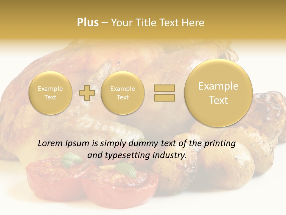 Meat Isolated Basil PowerPoint Template