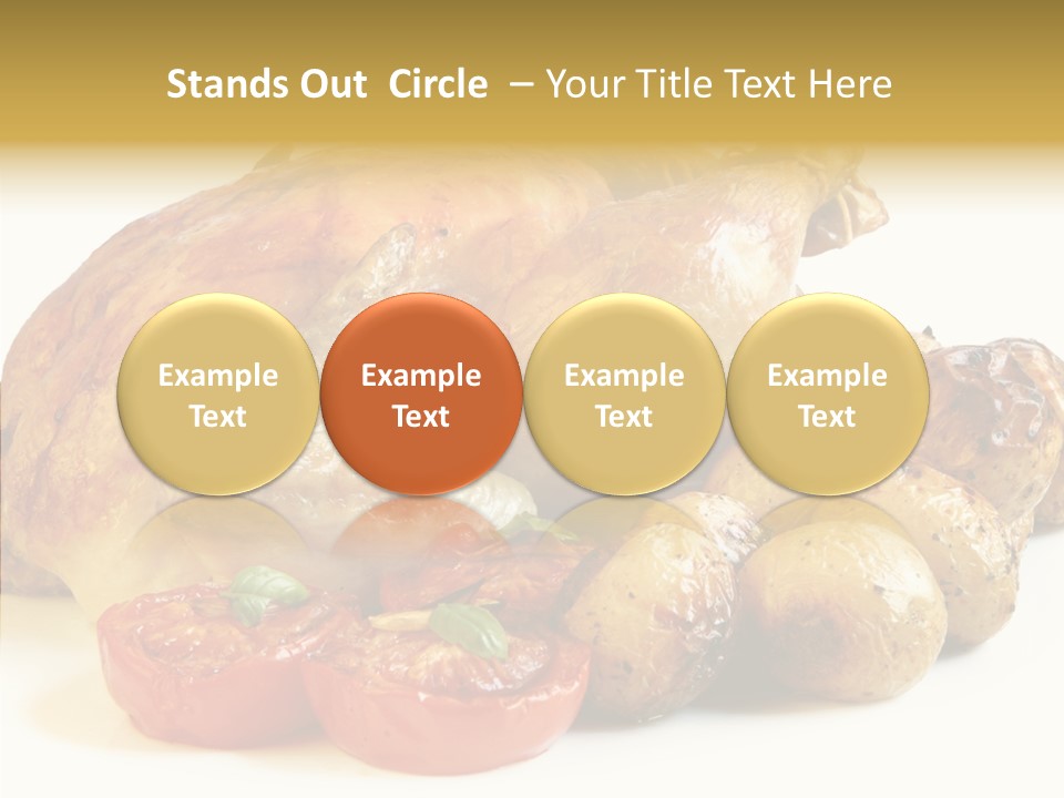 Meat Isolated Basil PowerPoint Template