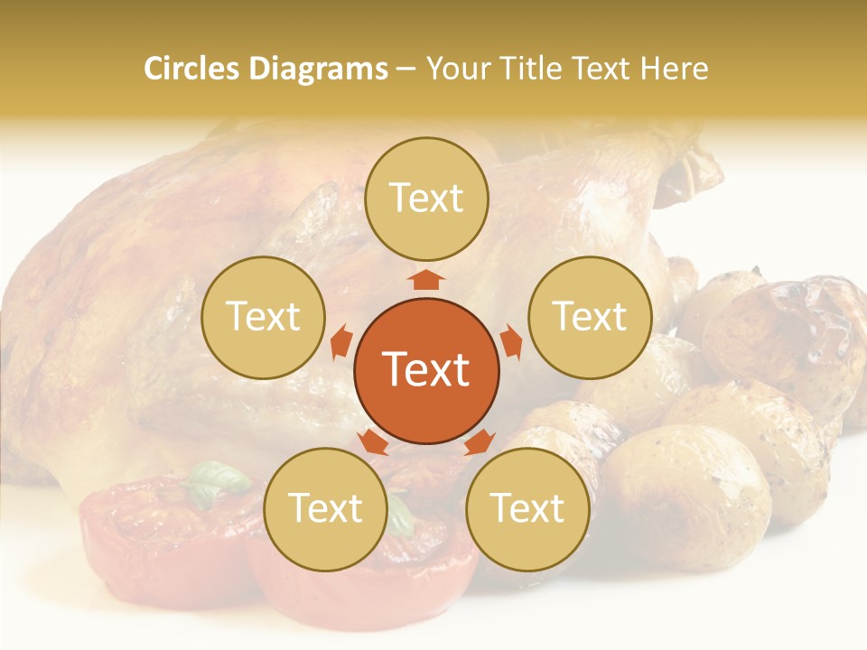 Meat Isolated Basil PowerPoint Template