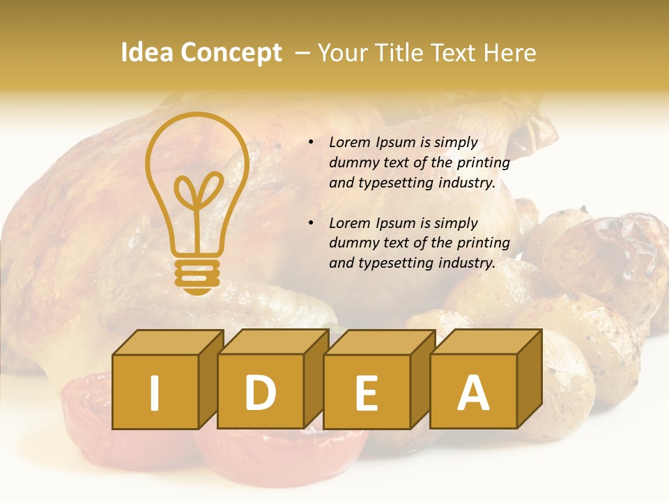 Meat Isolated Basil PowerPoint Template