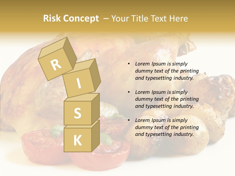 Meat Isolated Basil PowerPoint Template