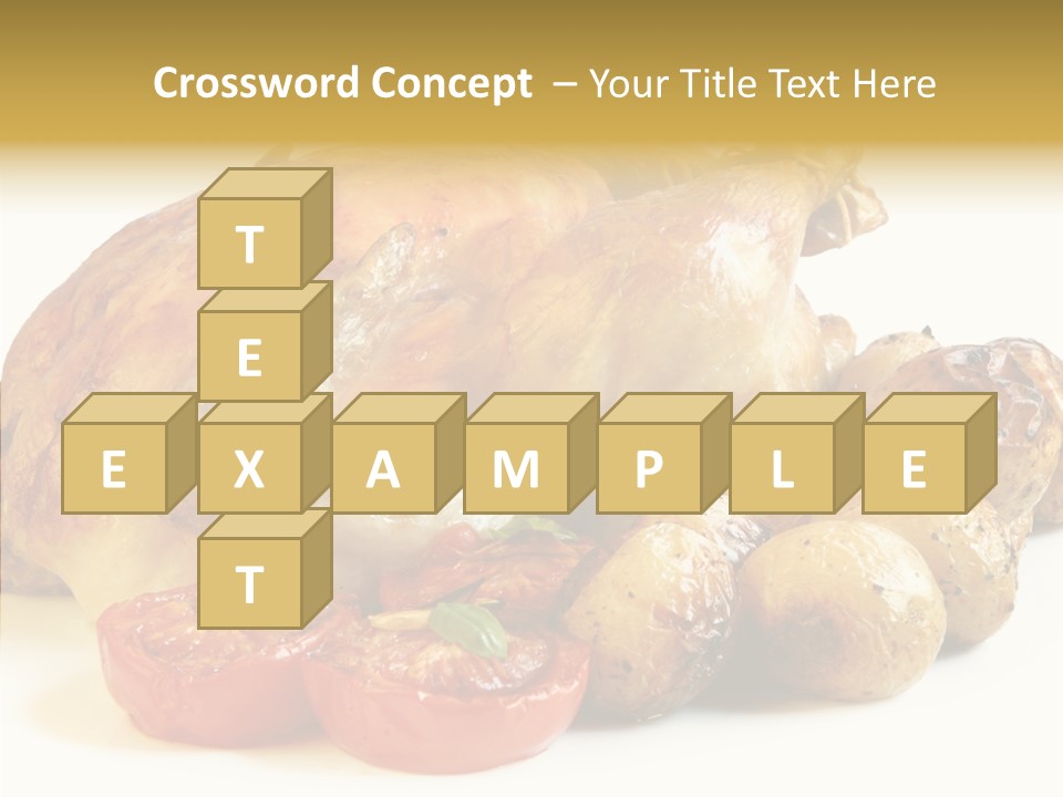 Meat Isolated Basil PowerPoint Template