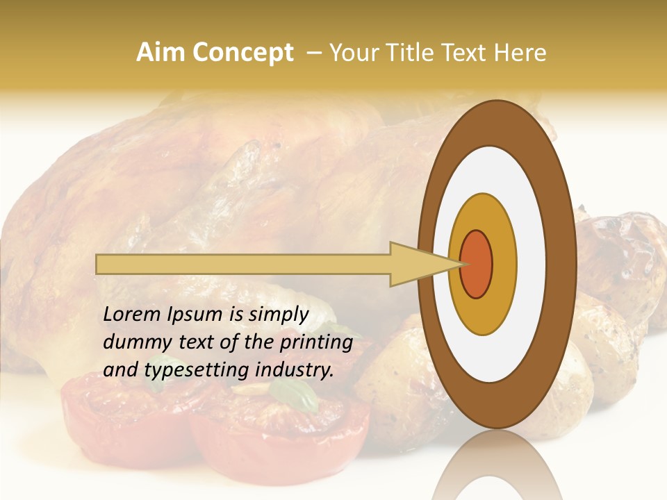 Meat Isolated Basil PowerPoint Template