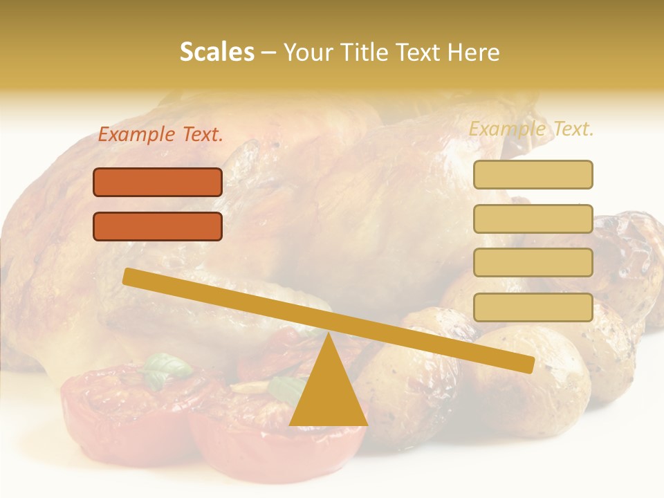 Meat Isolated Basil PowerPoint Template
