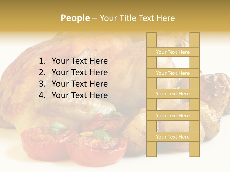 Meat Isolated Basil PowerPoint Template