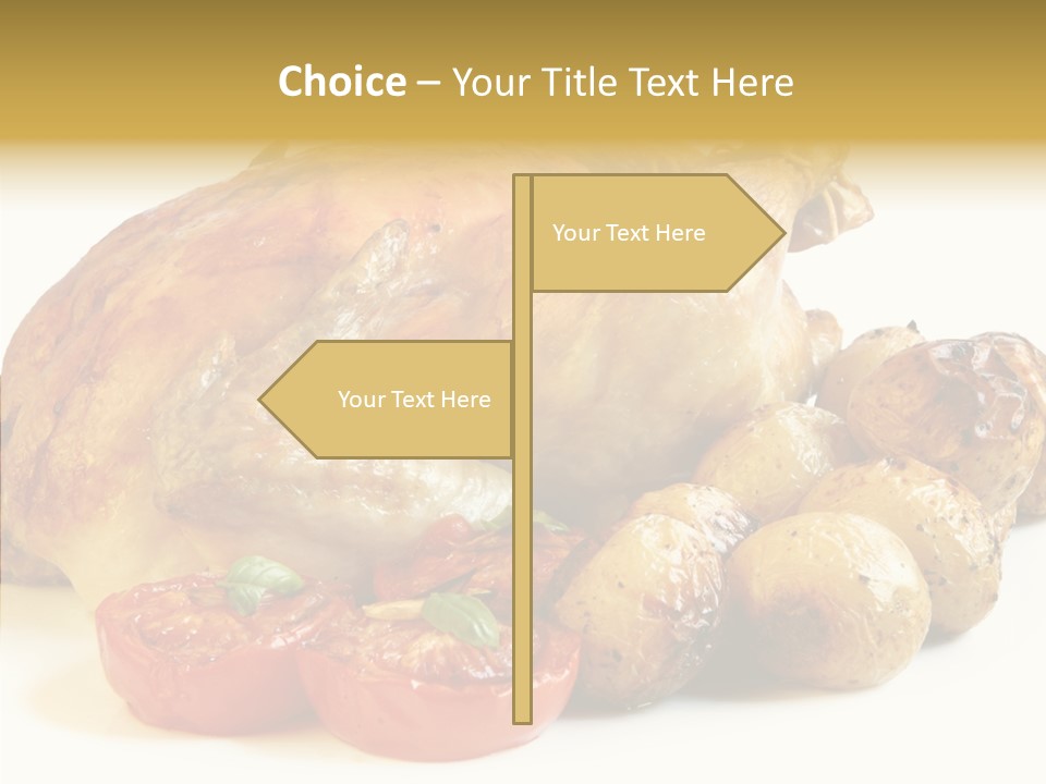 Meat Isolated Basil PowerPoint Template