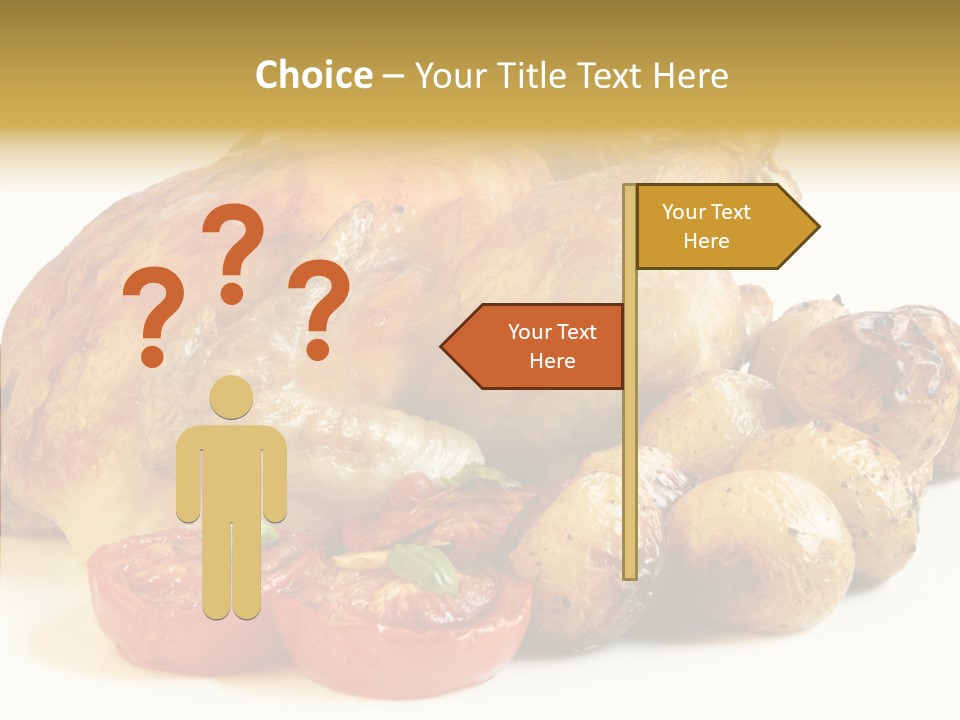 Meat Isolated Basil PowerPoint Template