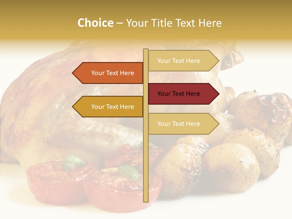 Meat Isolated Basil PowerPoint Template