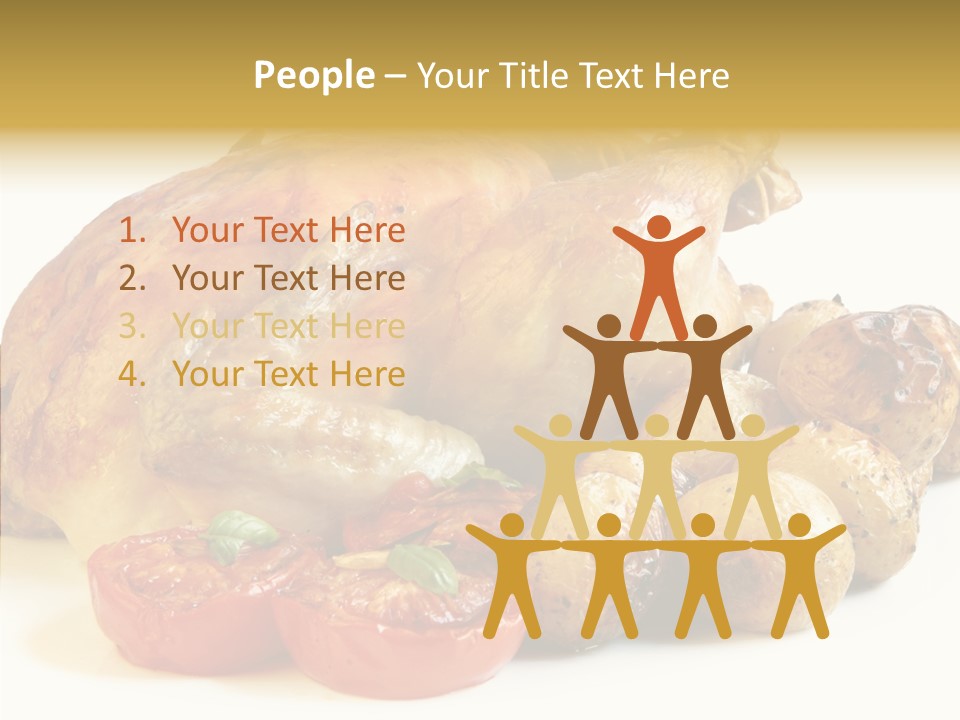 Meat Isolated Basil PowerPoint Template