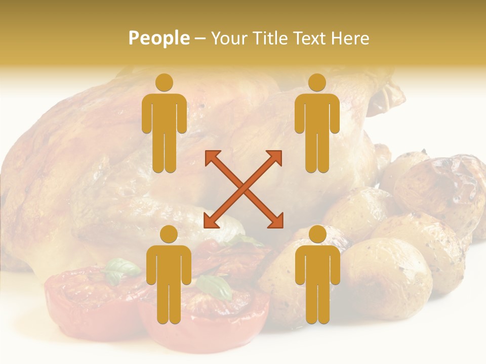 Meat Isolated Basil PowerPoint Template