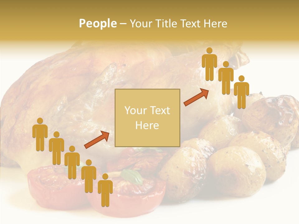 Meat Isolated Basil PowerPoint Template