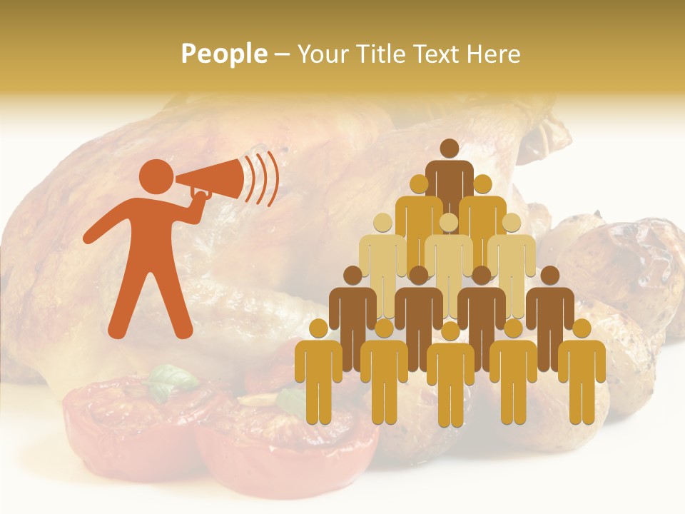 Meat Isolated Basil PowerPoint Template