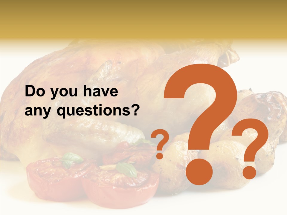 Meat Isolated Basil PowerPoint Template