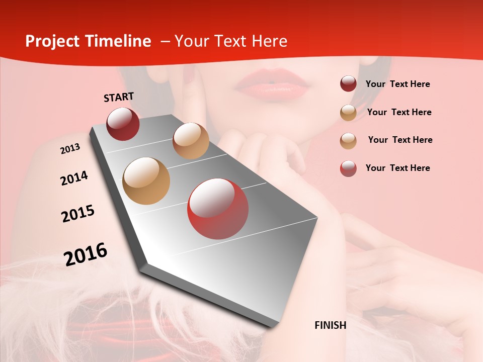 Gift Female Cap PowerPoint Template