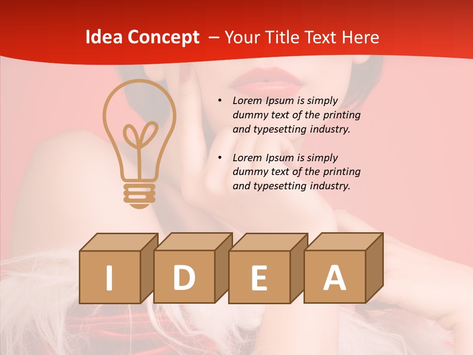 Gift Female Cap PowerPoint Template