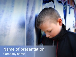 Homeless Starvation Outdoor PowerPoint Template