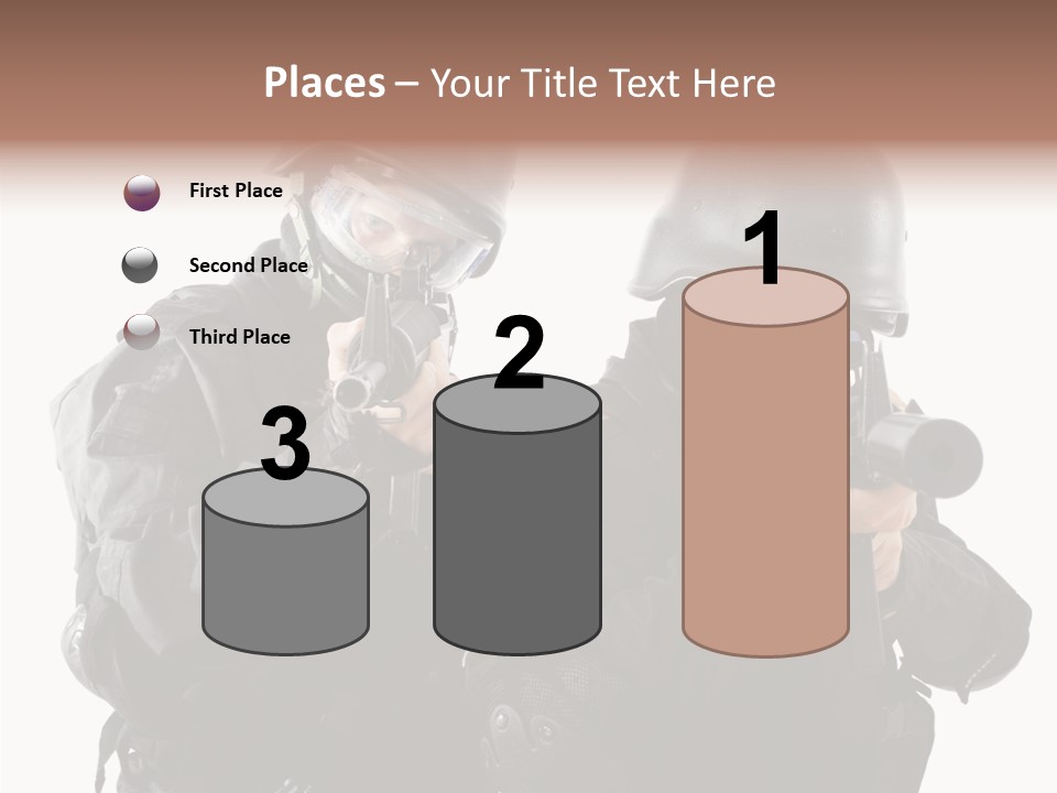 Fighting Male Weapons PowerPoint Template