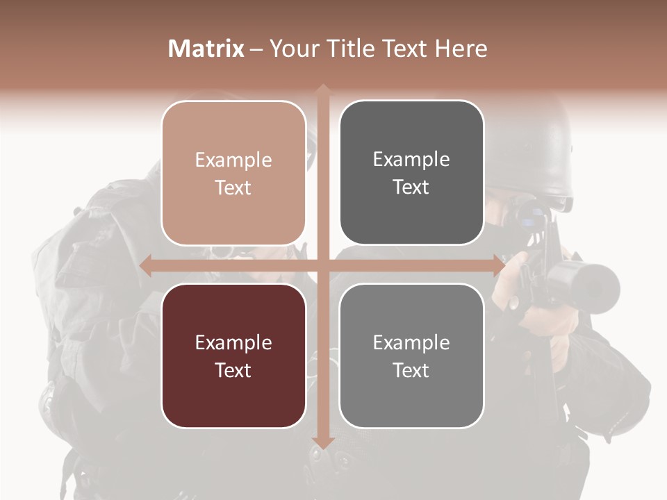 Fighting Male Weapons PowerPoint Template