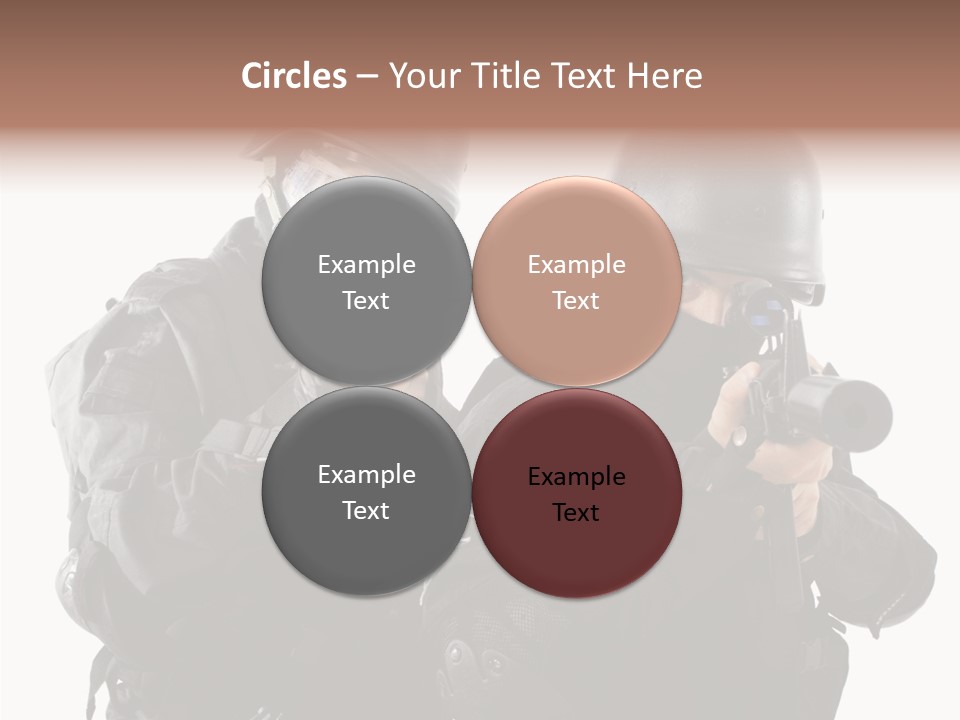 Fighting Male Weapons PowerPoint Template