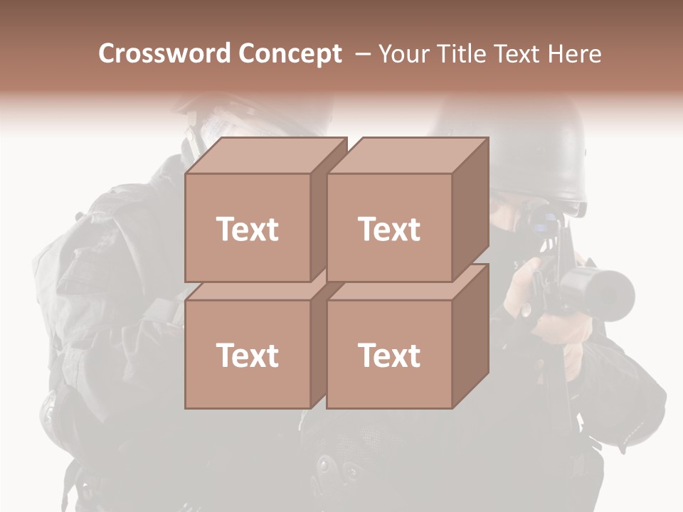 Fighting Male Weapons PowerPoint Template
