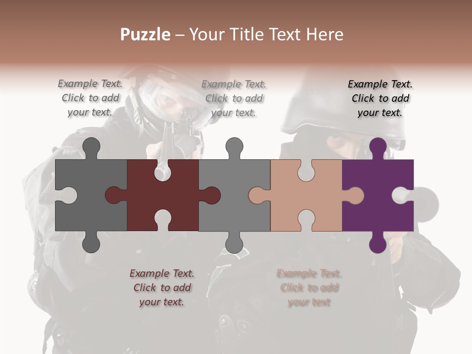 Fighting Male Weapons PowerPoint Template