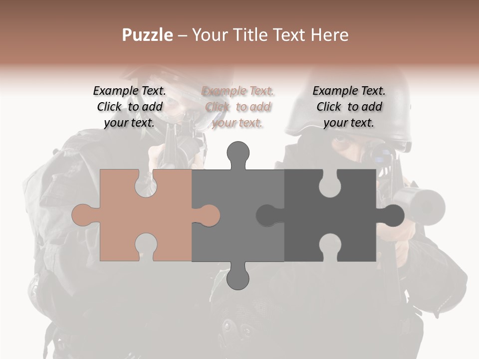 Fighting Male Weapons PowerPoint Template