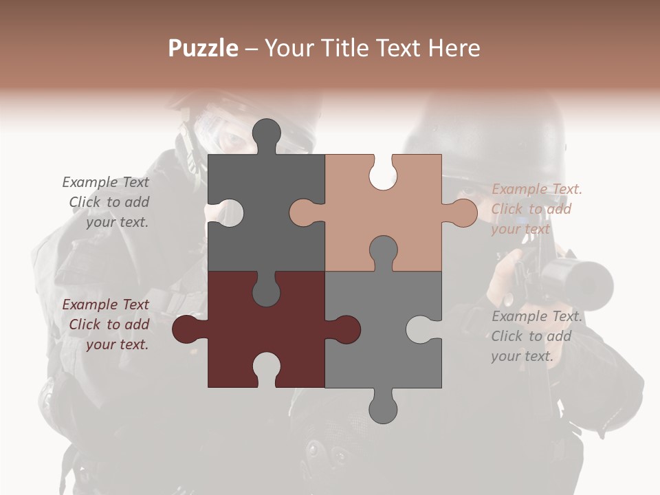 Fighting Male Weapons PowerPoint Template