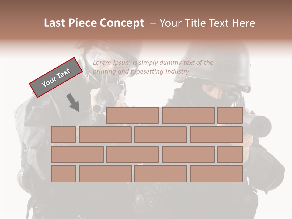 Fighting Male Weapons PowerPoint Template