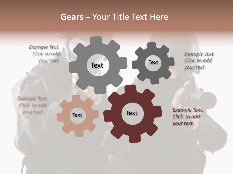 Fighting Male Weapons PowerPoint Template