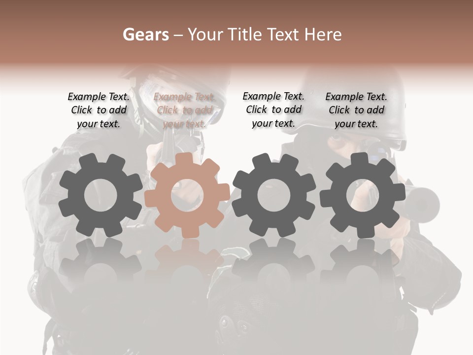 Fighting Male Weapons PowerPoint Template