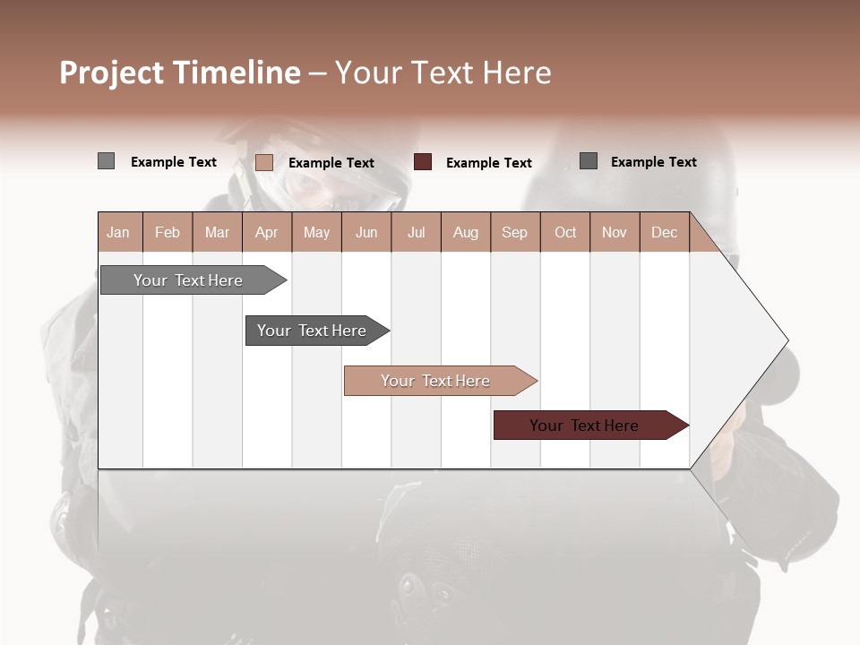 Fighting Male Weapons PowerPoint Template