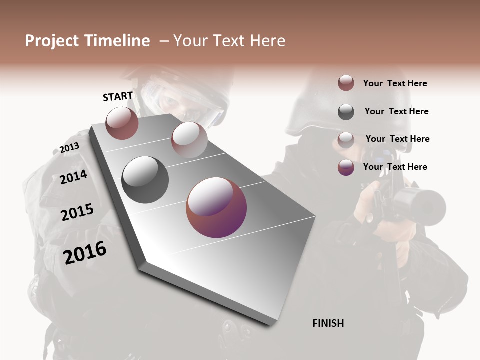 Fighting Male Weapons PowerPoint Template