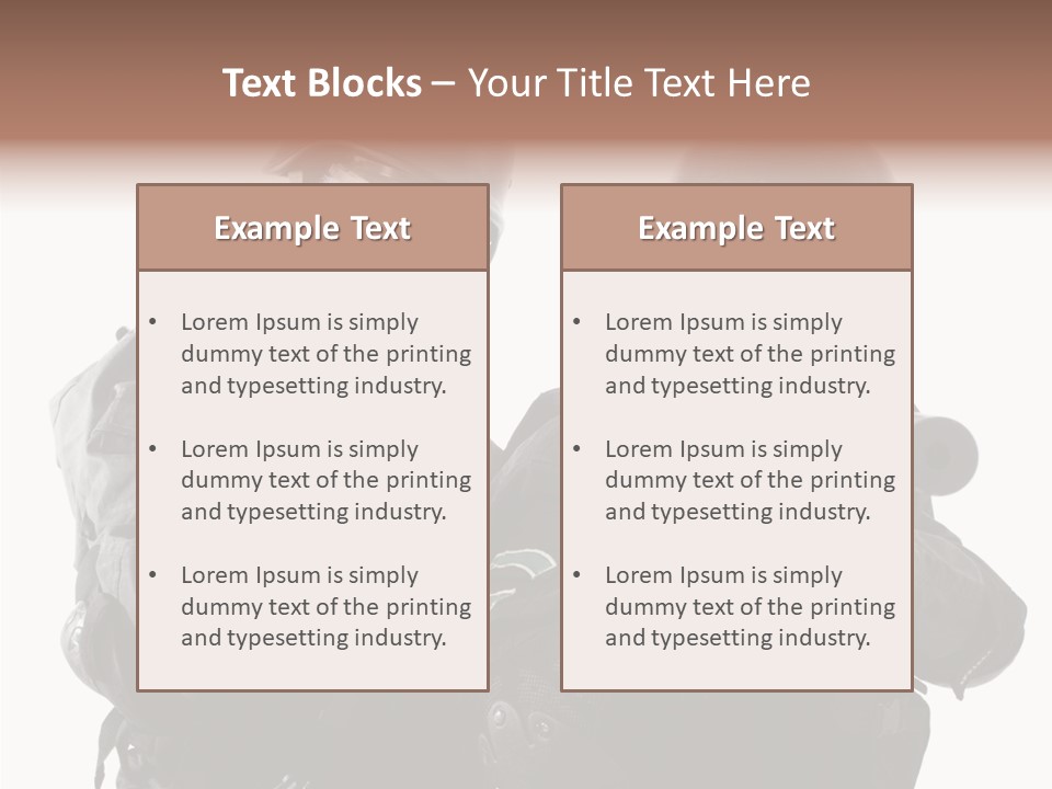 Fighting Male Weapons PowerPoint Template