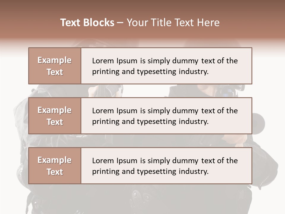 Fighting Male Weapons PowerPoint Template