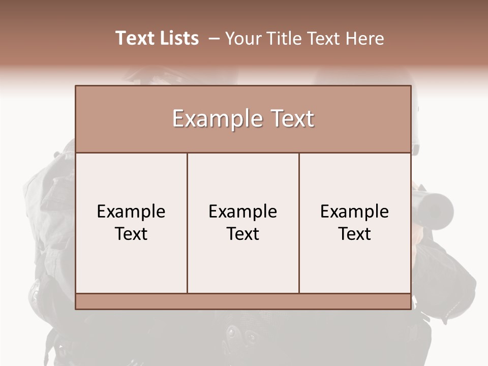 Fighting Male Weapons PowerPoint Template